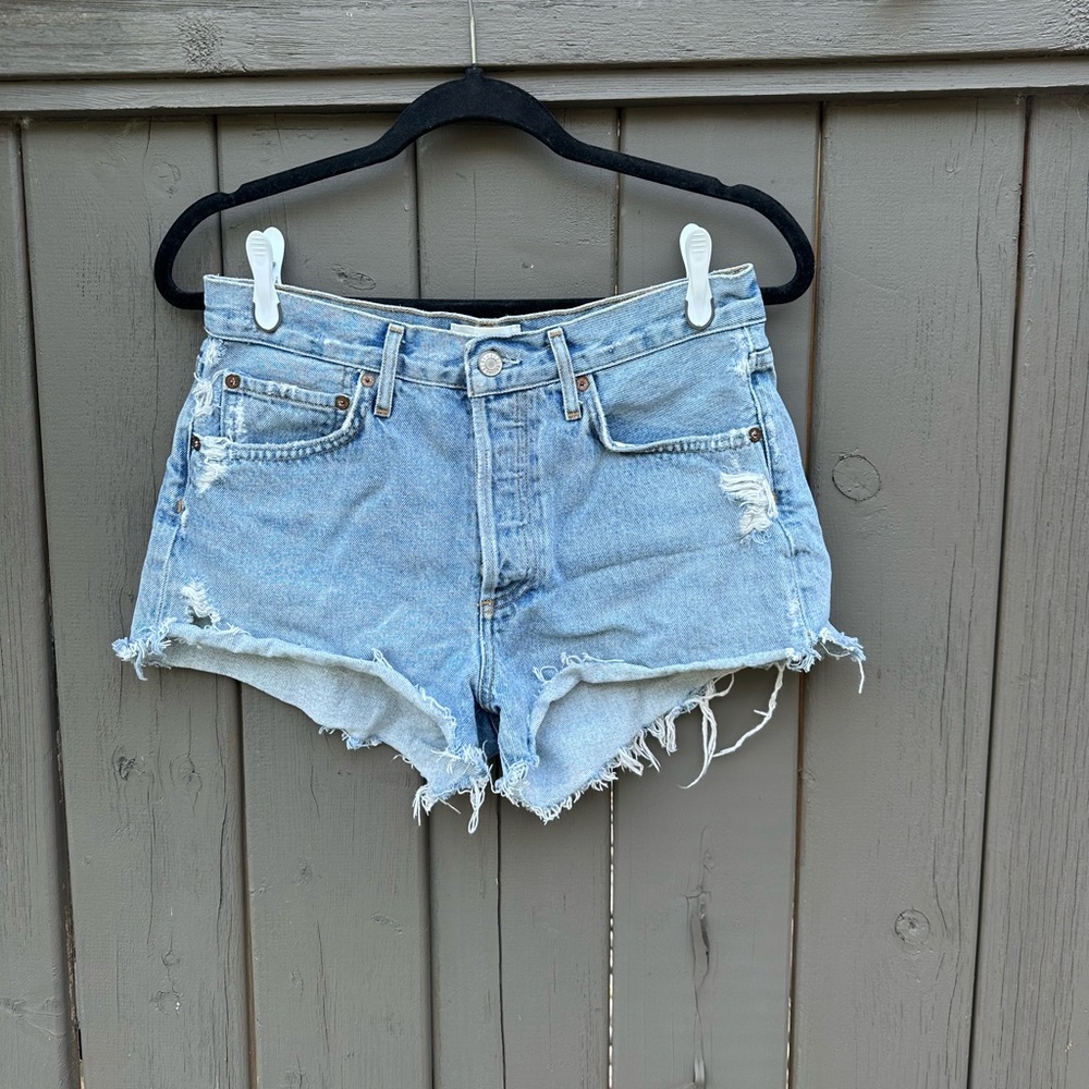 agolde parker denim shorts